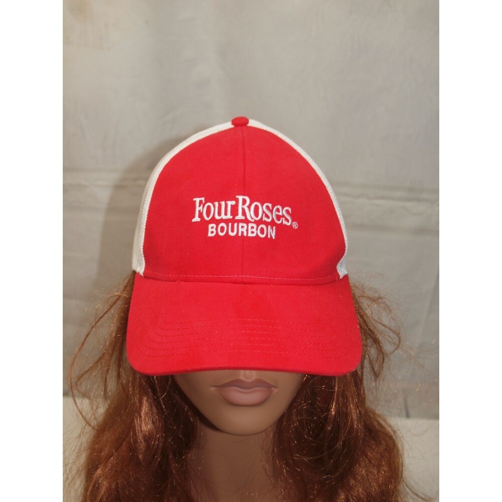 Four Roses Bourbon Hat Red White Mesh Snapback Whiskey Unisex Adult hat NEW